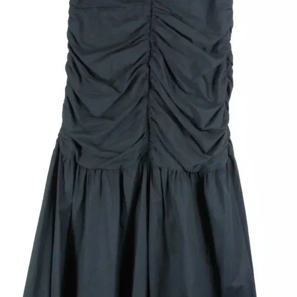 NWT Veronica Beard Perrin Ruched High-Low  Maxi Black Dress - Picture 9 of 10